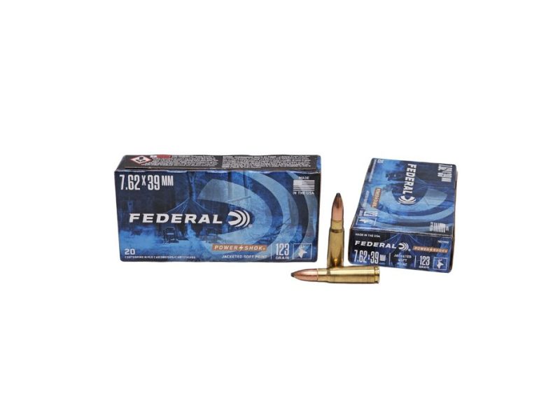 Federal Power Shok 7.62x39mm 123 Grain Jacketed Soft Point