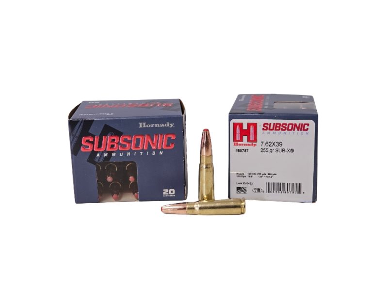 Hornady Subsonic 7.62x39mm 255 Grain SUB X FTX