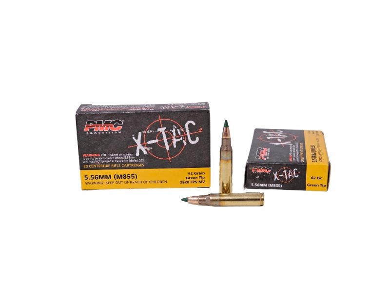 PMC X TAC 5.56x45mm 62 Grain Green Tip M855 LAP FMJ